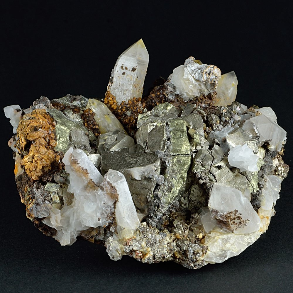 Bergkristall mit Pyrit aus Rumänien