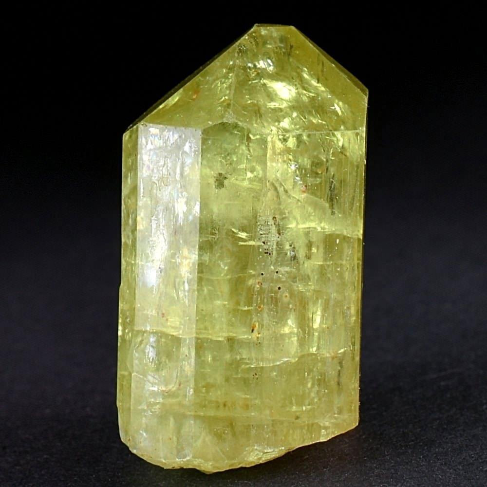 Mineralien schöner gelbgrüner Apatit Kristall aus Marokko