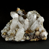 Bergkristall mit Pyrit und Siderit Rumänien