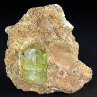 Schöner Apatit Kristall gelbgrün aus Imilchil im Atlasgebirge