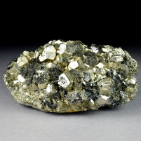 Elba Mineralien Pyrit Kristall Stufe mit Hämatit