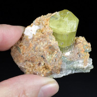 Schöner gelbgrüner Apatit Kristall Mineralien aus Marokko