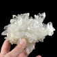 Bergkristall Stufe Vitrinenstück mit klaren Kristallen
