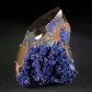 Mineralien Marokko Azurit auf Bergkristall