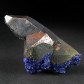 Azurit auf Bergkristall Mineralien Marokko