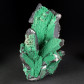 Mineralien online Bergkristall mit Malachit
