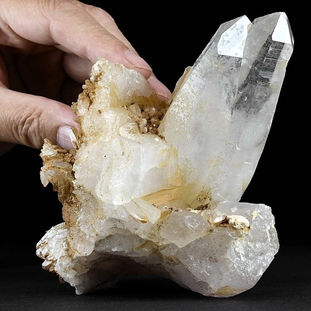 Alpine Bergkristall Stufe aus dem Rauristal im Salzburger Land.