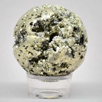 Eindrucksvolle goldene Pyrit Kugel 5 cm Mineralien aus Peru
