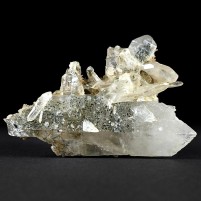 Bergkristall mit Rutile Mineralien aus Österreich