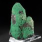Mineralien Malachit Kristallrasen auf Bergkristall